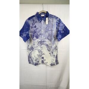 Raga Man Button-Up Short Sleeve Mens Multicolor Print Size Small Paisley